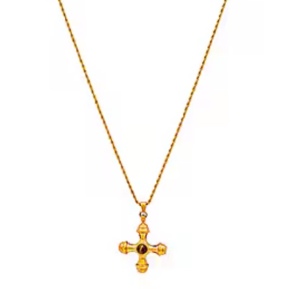 8 OTHER REASONS Cat Eye Crystal Cross Necklace - Picture 2 of 5
